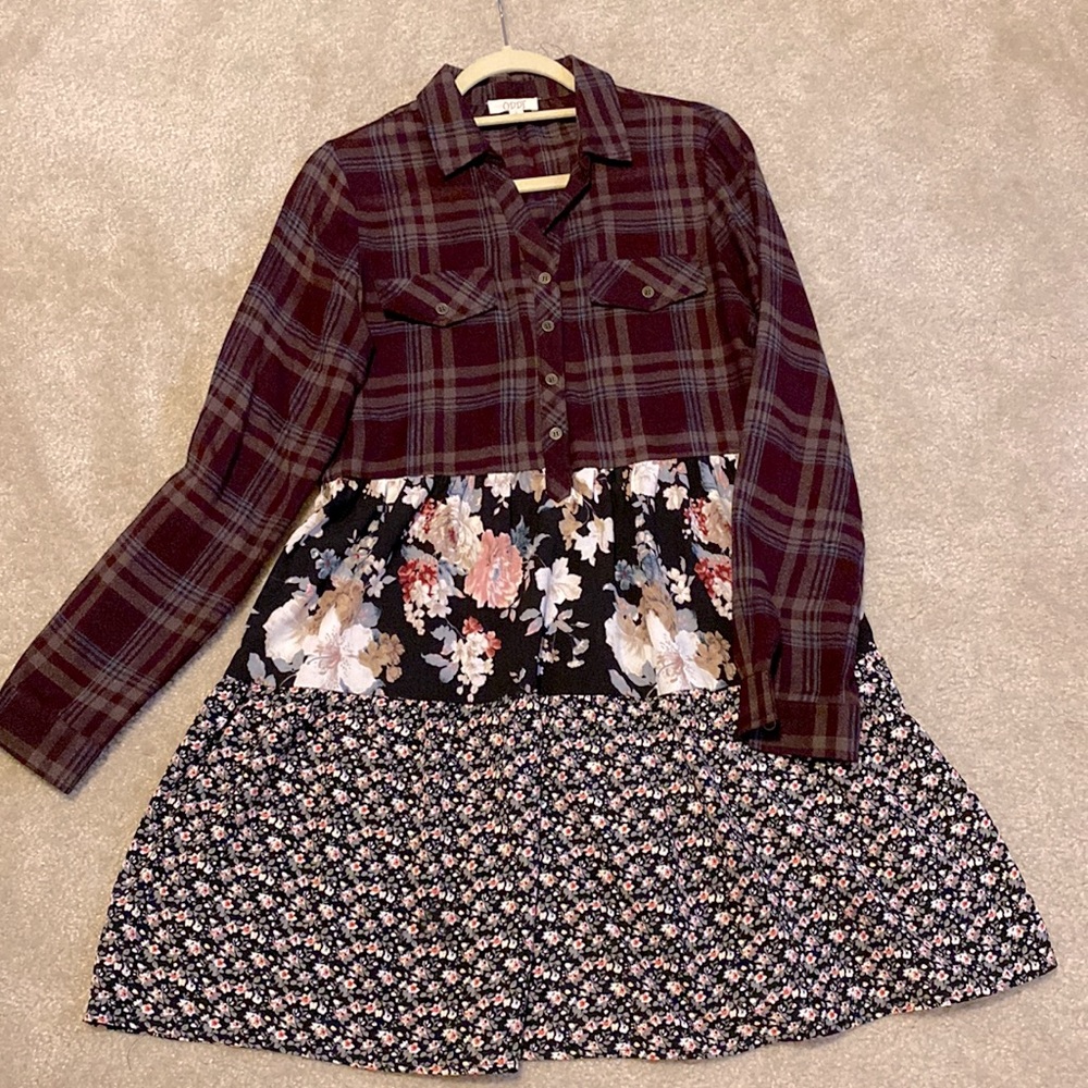 Boho Style Multi Pattern Tunic Or Mini Dress - image 1